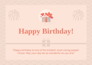 Free  Template: Cartolina arancione Vintage Classic Retro Happy Birthday