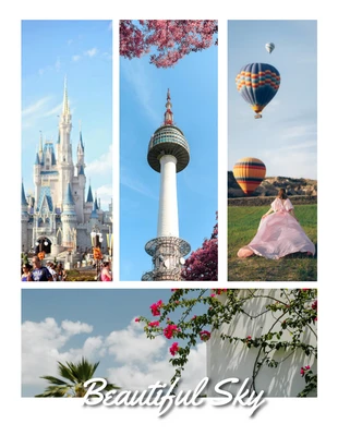 Free  Template: Collage di foto bianche semplici e fantastiche