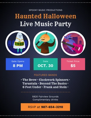 Free  Template: Modèle d'Halloween à imprimer