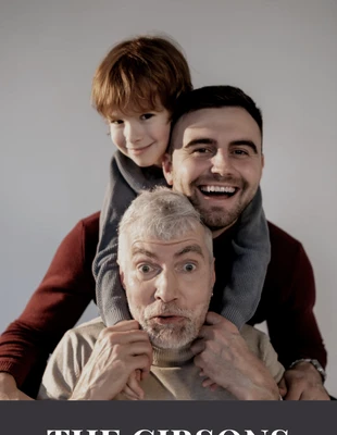 Free  Template: Couverture du livre de famille Photo Generations