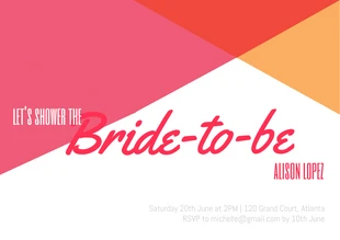 Free  Template: Invito alla festa della sposa