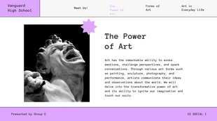 Purple and White Illustration Group Project Education Presentation - Página 3