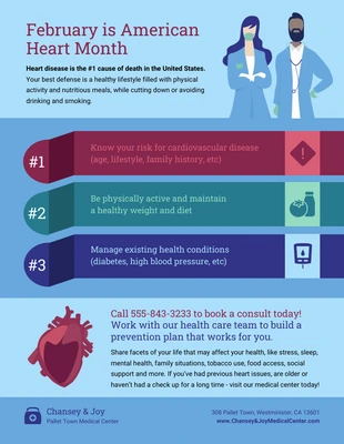 Free  Template: American Heart Month Flyer