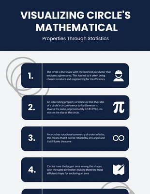 Free  Template: Infografica del cerchio blu scuro