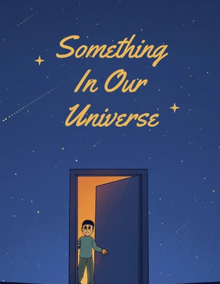 Free  Template: Capa de livro de ficção com ilustração moderna azul e marinho