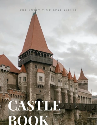 Free  Template: Copertina del libro classico con foto del castello
