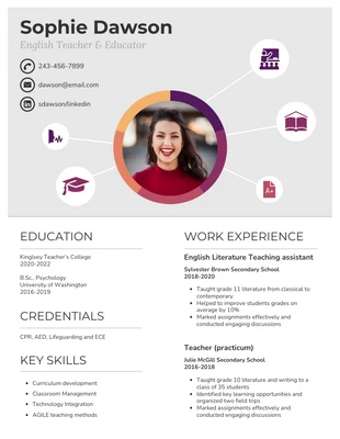 premium  Template: Currículo de estudante universitário leve