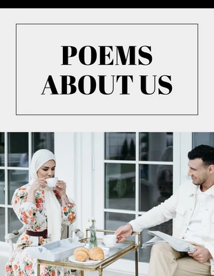 Free  Template: Capa de livro de poesia simples cinza e preta