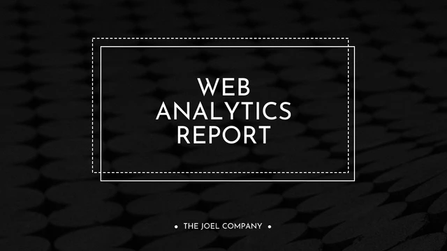Web Analytics Report Presentation - Page 1