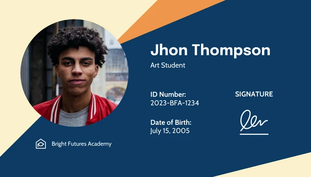 Blue And Light Yellow Professional Student Academy Business Card - صفحة 2