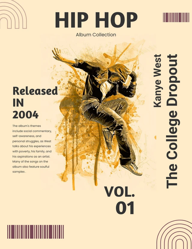HIP HOP yellow album collection Template HIP HOP yellow album collection