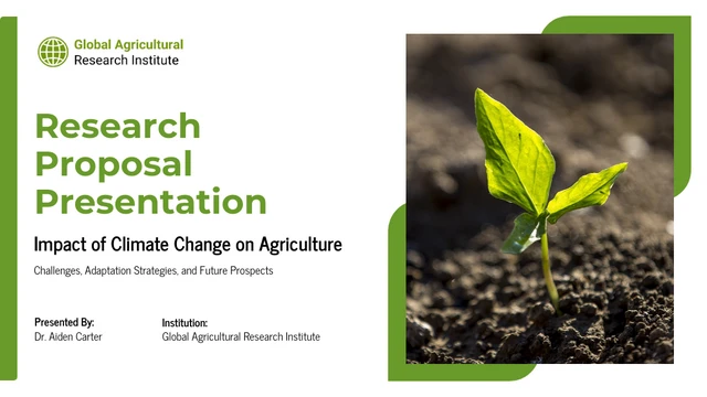 Impact of Climate Change on Agriculture Research Presentation - Page 1