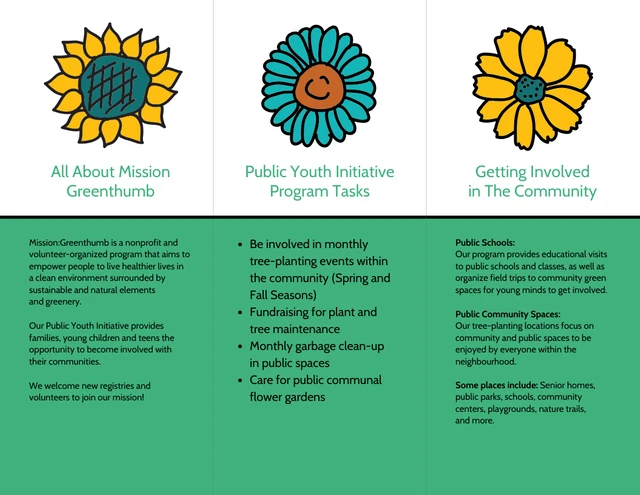 Nonprofit Tree Planting Tri Fold Brochure - Página 2