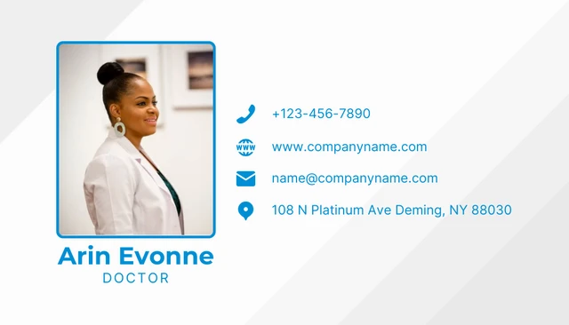 Light Grey Geometric Seamless Modern Medical Business Card - Pagina 2