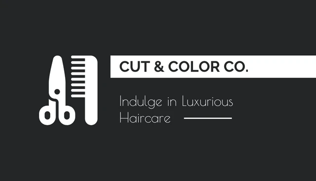 curt & color co Minimalist Modern Hair Salon Business Card - page 1