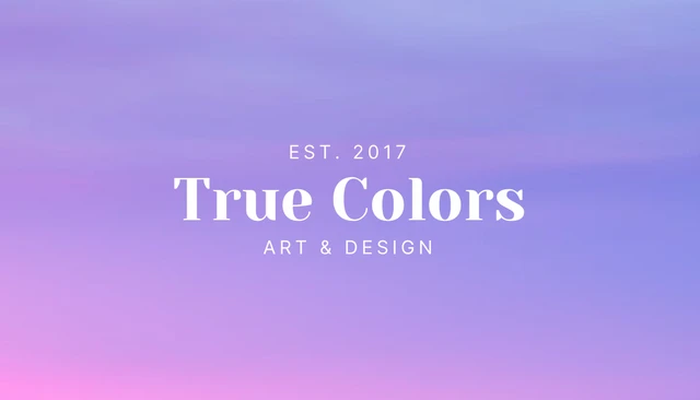 Purple Gradient Modern Aesthetic Creative Business Card - Página 1